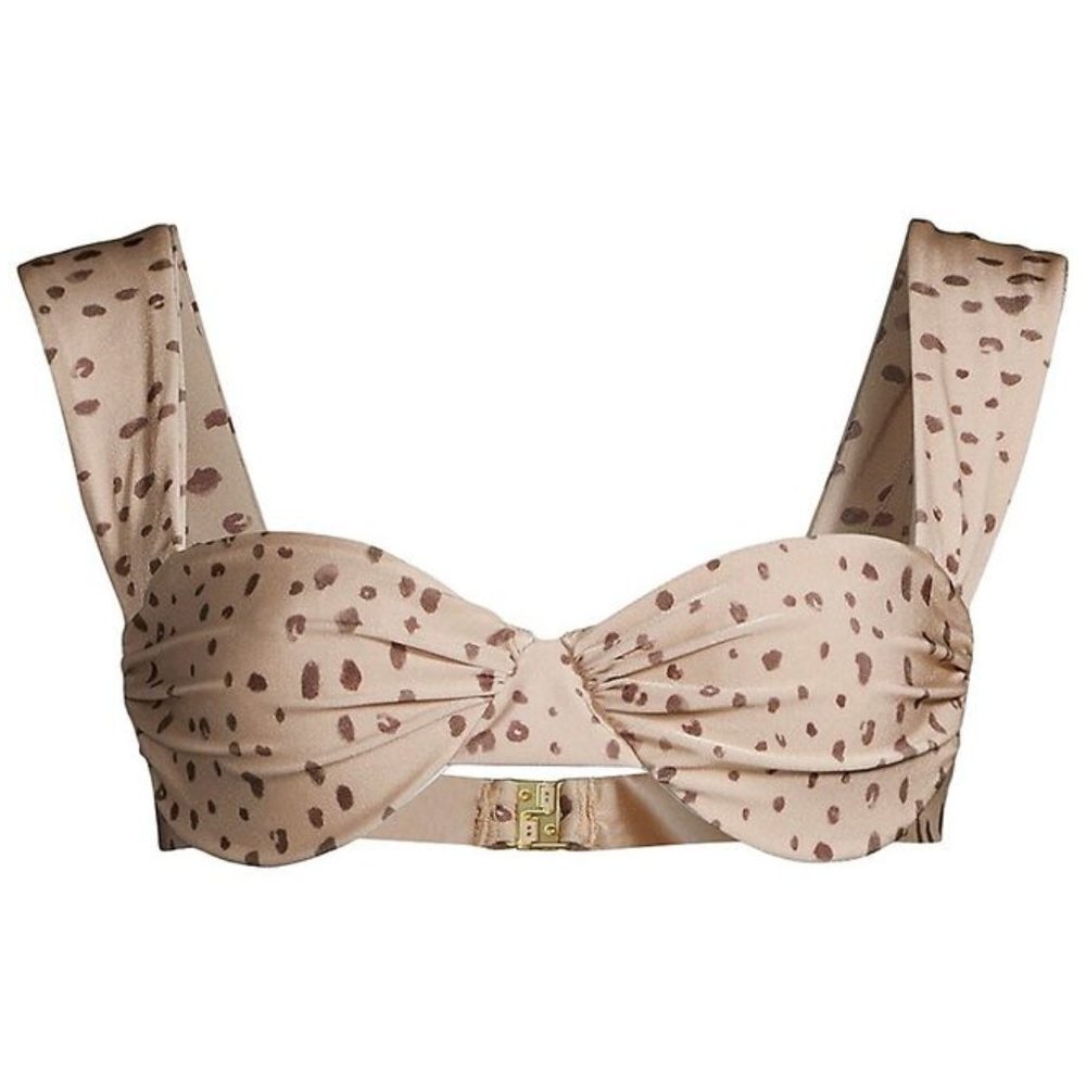 NWT Revel Rey Women's Spencer Cheetah Print Bikini Top XS